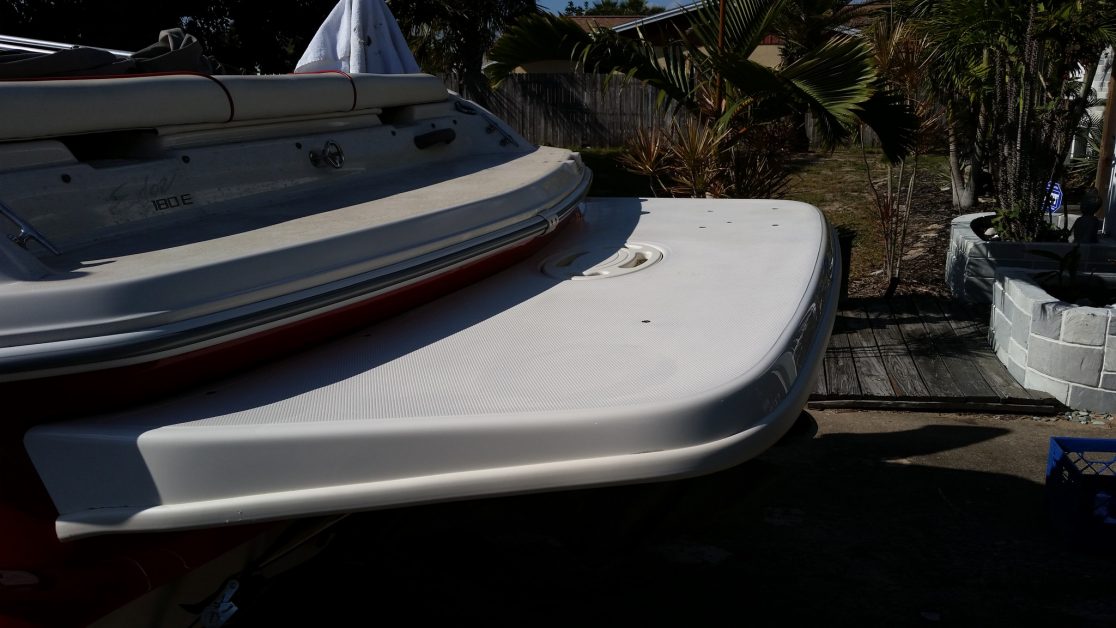 white boat deck